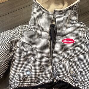 Forever 21 Houndstooth Jacket with Red Accent